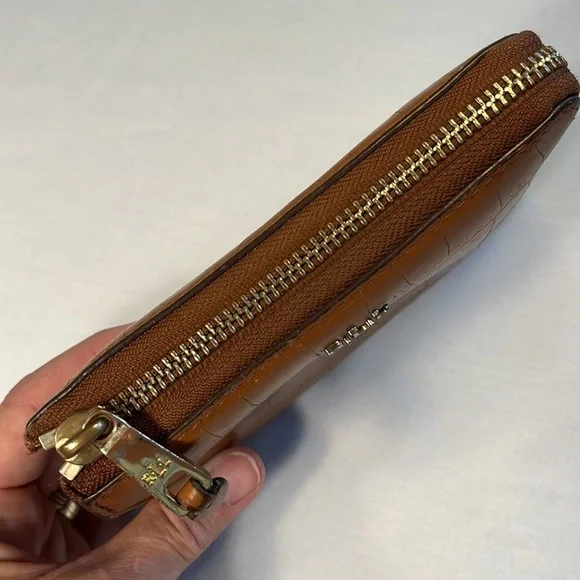 VTG Lauren Ralph Lauren leather wallet 2-sided zip expandable - Picture 6 of 15